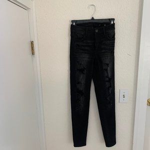 American Eagle Black Ripped Skinny Jeans